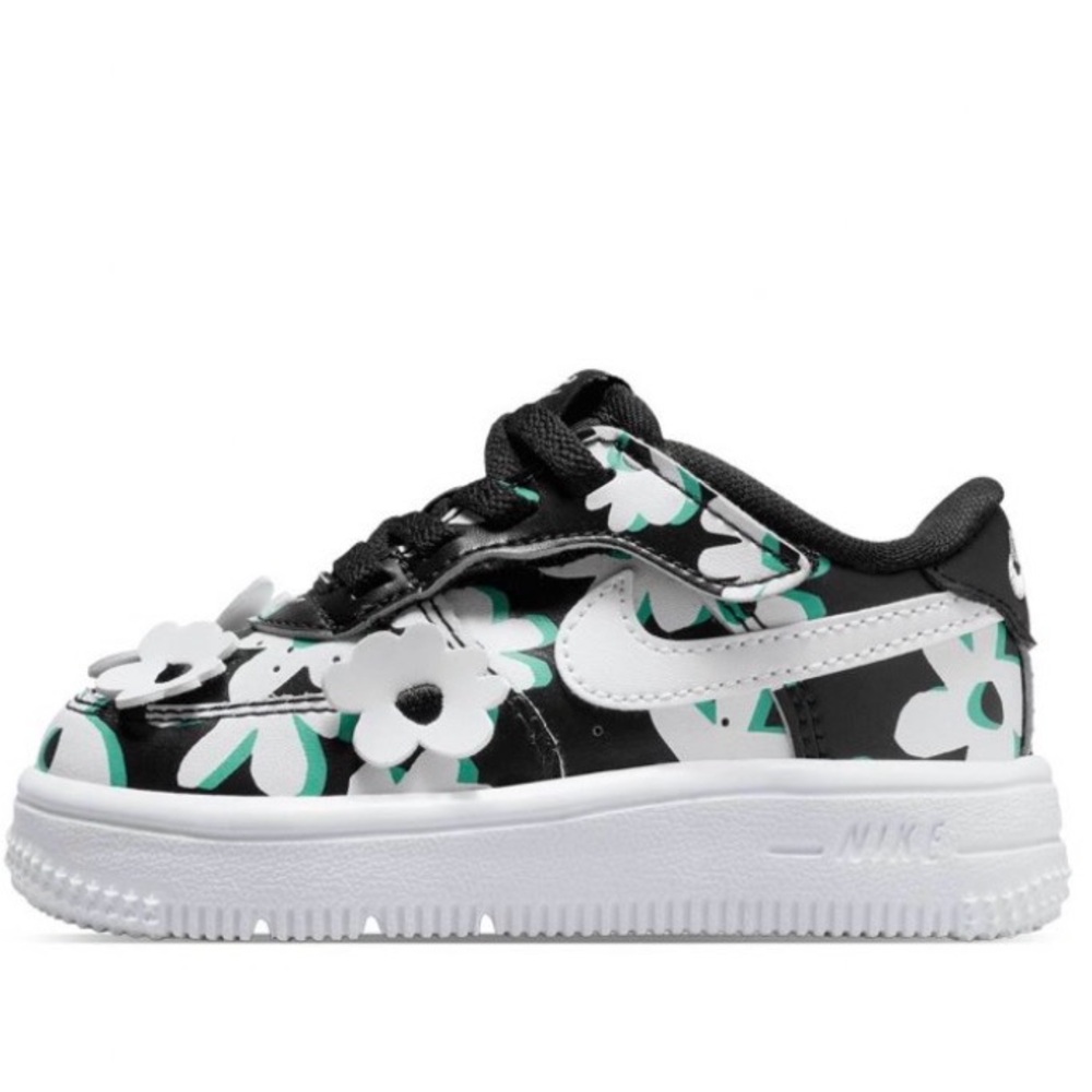 Nike Kids Black and White Floral Sneakers